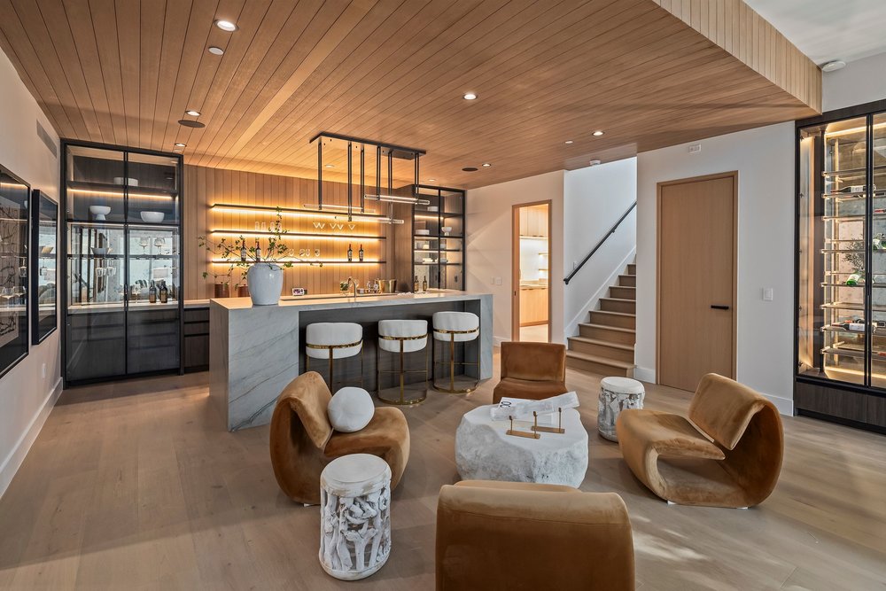Lower level bar and wine room